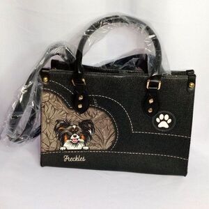 Black Dog Accent Satchel Handbag